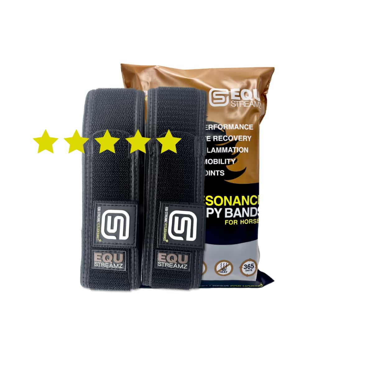 EQU Streamz advanced magnetic 24x7 therapy bands for horses rated 5-stars