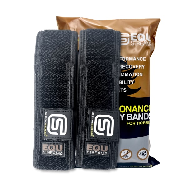 EQU StreamZ Magnetic Horse Bands (Pair) out now in USA for natural pain relief and improved recovery times.
