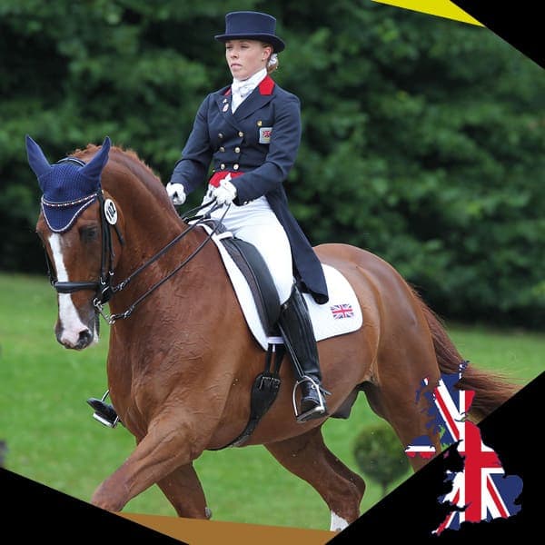 Sophie Wells MBE. EQU StreamZ Magnetic Horse Bands endorsed by showjumping, dressage, barrel racing, eventing, racing, roping and more. Natural joint care and wellbeing for horse and suitable for 24/7 use including through turnout. Out now in USA.